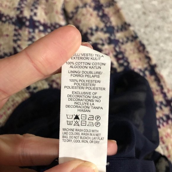 {Lucky Brand} Plaid Tweed Overlay Sweater - Picture 8 of 8